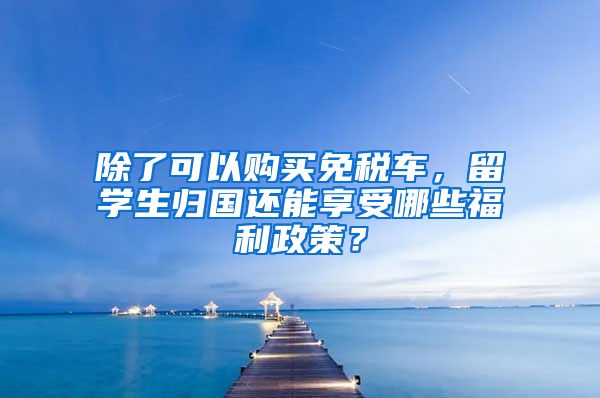 除了可以购买免税车，留学生归国还能享受哪些福利政策？