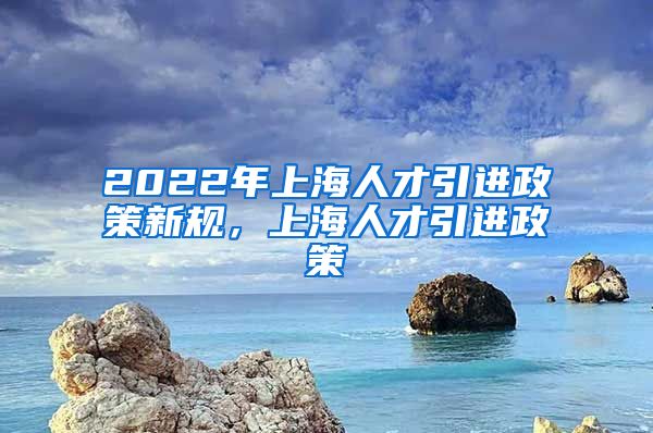 2022年上海人才引进政策新规，上海人才引进政策