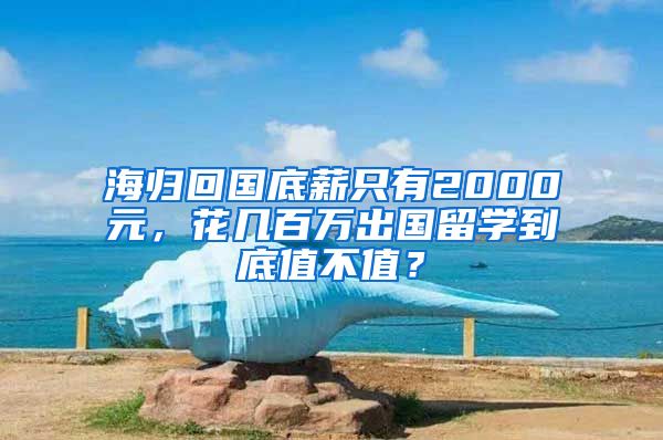 海归回国底薪只有2000元，花几百万出国留学到底值不值？