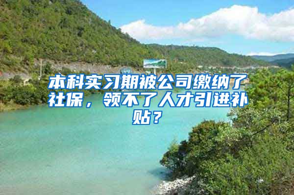 本科实习期被公司缴纳了社保，领不了人才引进补贴？