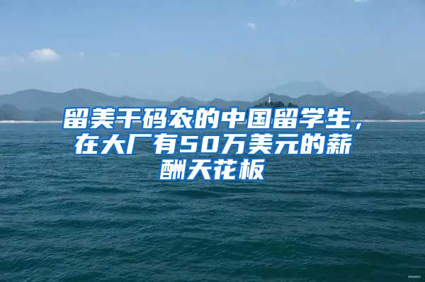 留美干码农的中国留学生，在大厂有50万美元的薪酬天花板