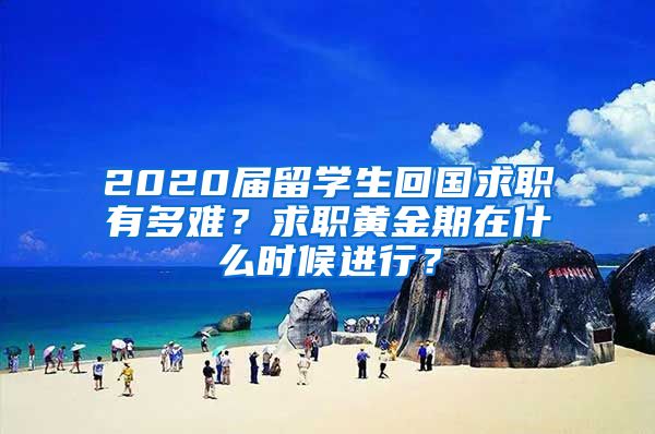 2020届留学生回国求职有多难？求职黄金期在什么时候进行？