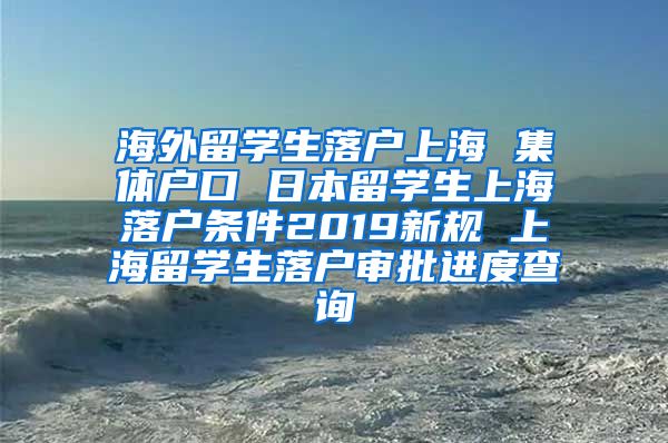 海外留学生落户上海 集体户口 日本留学生上海落户条件2019新规 上海留学生落户审批进度查询