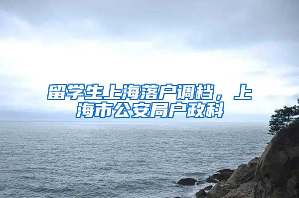 留学生上海落户调档，上海市公安局户政科