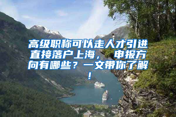 高级职称可以走人才引进直接落户上海， 申报方向有哪些？一文带你了解！