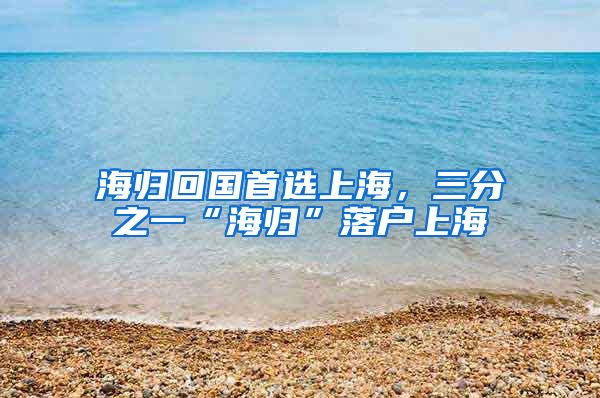 海归回国首选上海，三分之一“海归”落户上海