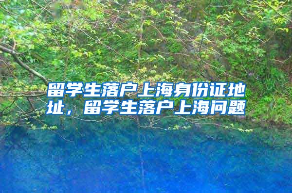 留学生落户上海身份证地址，留学生落户上海问题