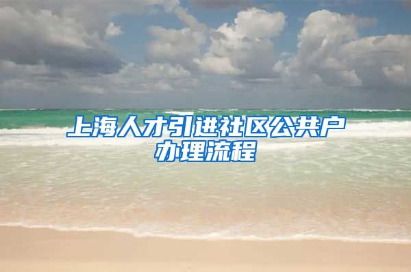 上海人才引进社区公共户办理流程