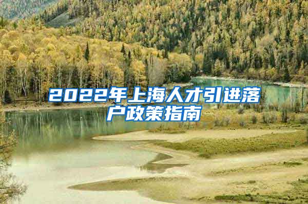 2022年上海人才引进落户政策指南