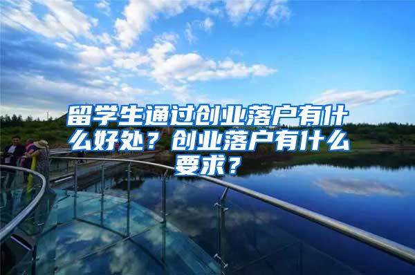 留学生通过创业落户有什么好处？创业落户有什么要求？