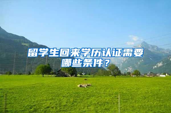 留学生回来学历认证需要哪些条件？