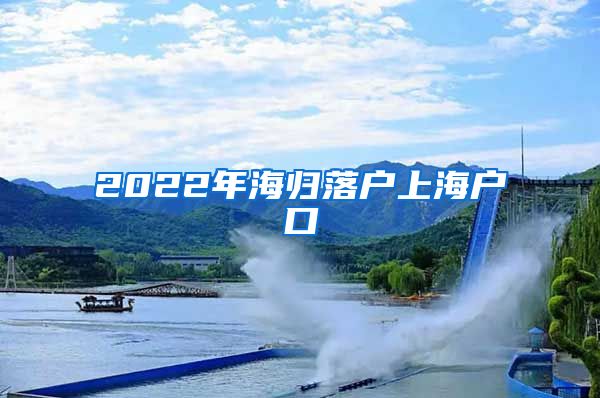 2022年海归落户上海户口