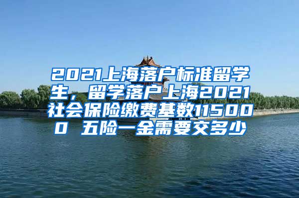 2021上海落户标准留学生，留学落户上海2021社会保险缴费基数115000 五险一金需要交多少