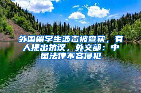 外国留学生涉毒被查获，有人提出抗议，外交部：中国法律不容侵犯