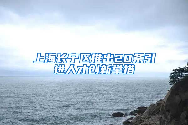 上海长宁区推出20条引进人才创新举措