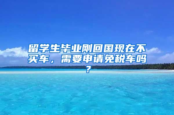 留学生毕业刚回国现在不买车，需要申请免税车吗？