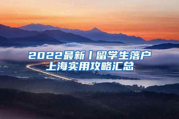 2022最新丨留学生落户上海实用攻略汇总