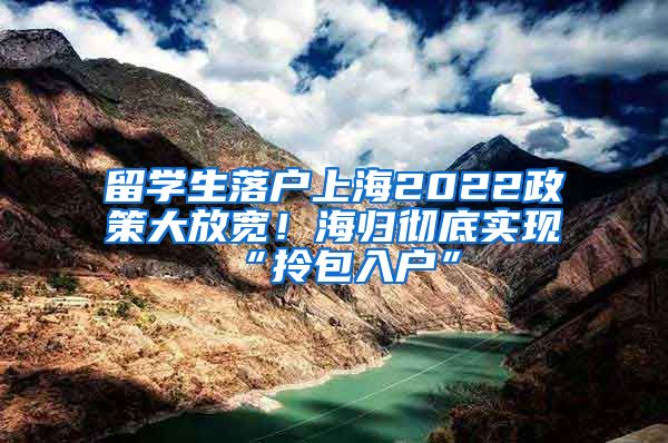 留学生落户上海2022政策大放宽！海归彻底实现“拎包入户”