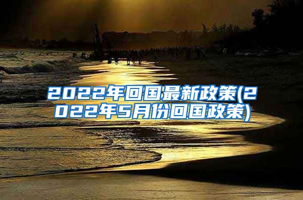 2022年回国最新政策(2022年5月份回国政策)