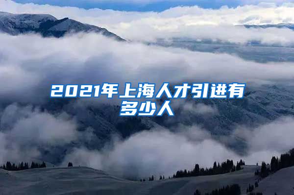 2021年上海人才引进有多少人