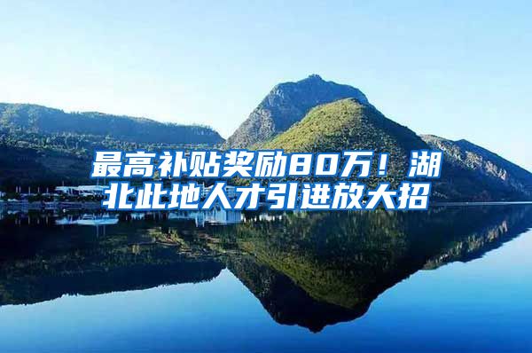 最高补贴奖励80万！湖北此地人才引进放大招