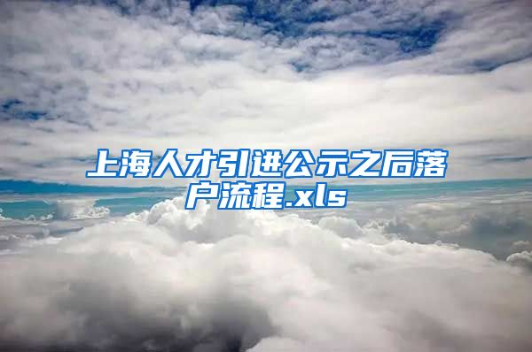 上海人才引进公示之后落户流程.xls