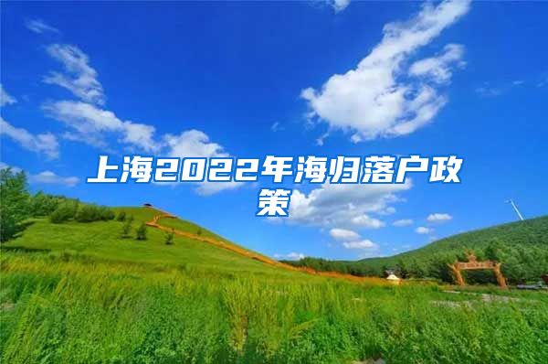 上海2022年海归落户政策