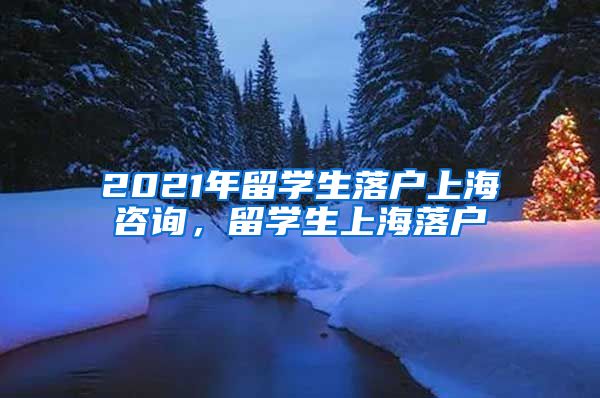 2021年留学生落户上海咨询，留学生上海落户