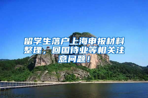 留学生落户上海申报材料整理，回国待业等相关注意问题！