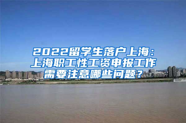 2022留学生落户上海：上海职工性工资申报工作需要注意哪些问题？