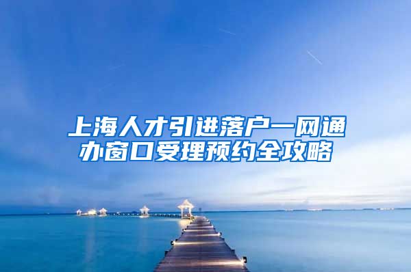 上海人才引进落户一网通办窗口受理预约全攻略