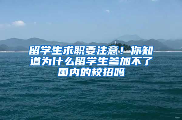 留学生求职要注意！你知道为什么留学生参加不了国内的校招吗