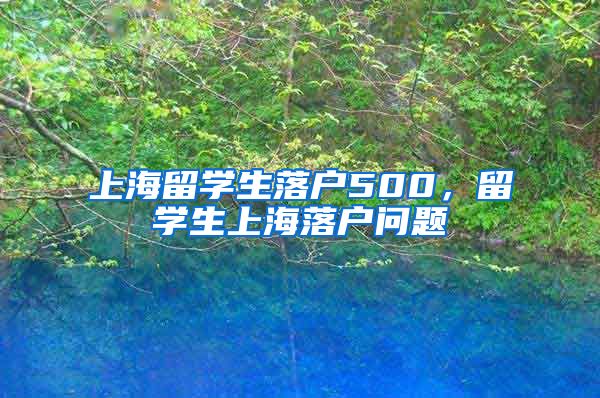 上海留学生落户500，留学生上海落户问题