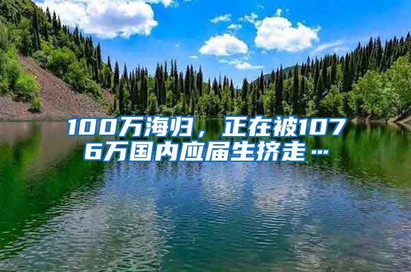 100万海归，正在被1076万国内应届生挤走…