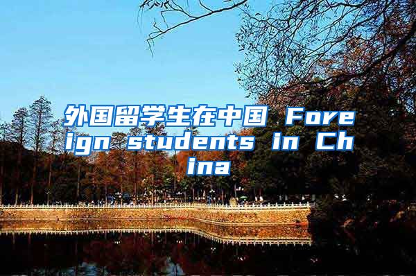 外国留学生在中国 Foreign students in China