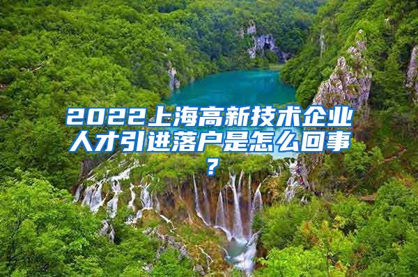 2022上海高新技术企业人才引进落户是怎么回事？