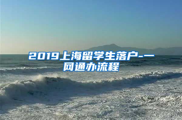 2019上海留学生落户-一网通办流程