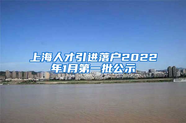 上海人才引进落户2022年1月第一批公示