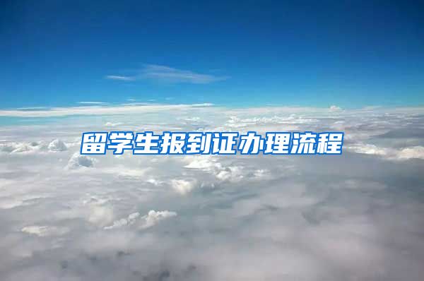 留学生报到证办理流程