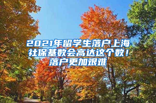 2021年留学生落户上海社保基数会高达这个数！落户更加艰难