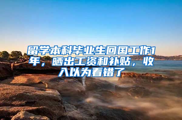 留学本科毕业生回国工作1年，晒出工资和补贴，收入以为看错了