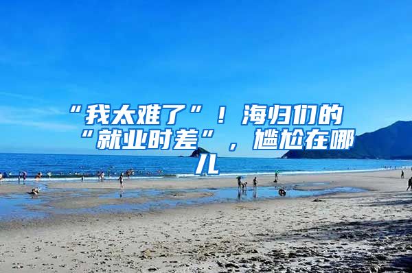 “我太难了”！海归们的“就业时差”，尴尬在哪儿