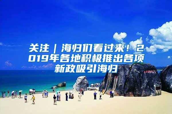 关注｜海归们看过来！2019年各地积极推出各项新政吸引海归