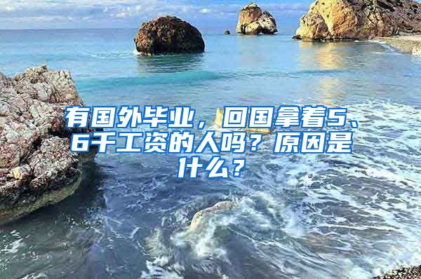 有国外毕业，回国拿着5、6千工资的人吗？原因是什么？