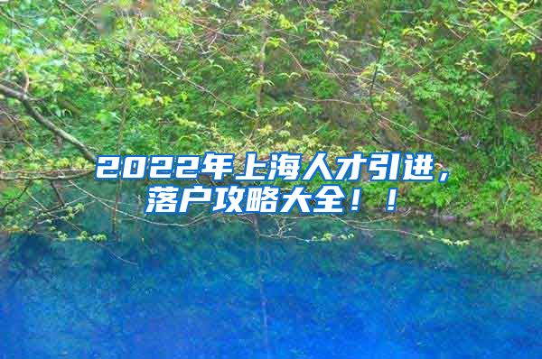 2022年上海人才引进，落户攻略大全！！