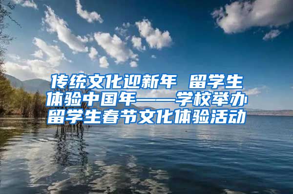 传统文化迎新年 留学生体验中国年——学校举办留学生春节文化体验活动