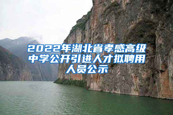 2022年湖北省孝感高级中学公开引进人才拟聘用人员公示