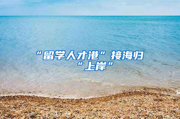 “留学人才港”接海归“上岸”