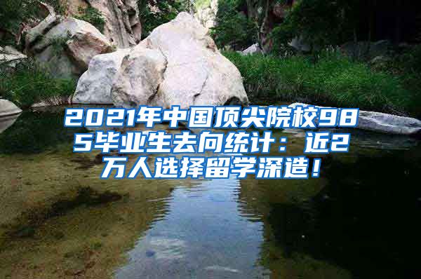 2021年中国顶尖院校985毕业生去向统计：近2万人选择留学深造！