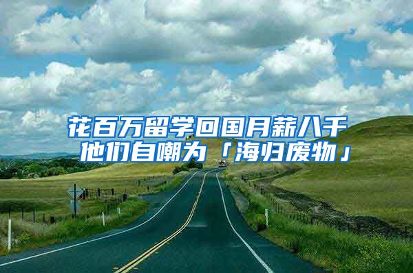 花百万留学回国月薪八千 他们自嘲为「海归废物」